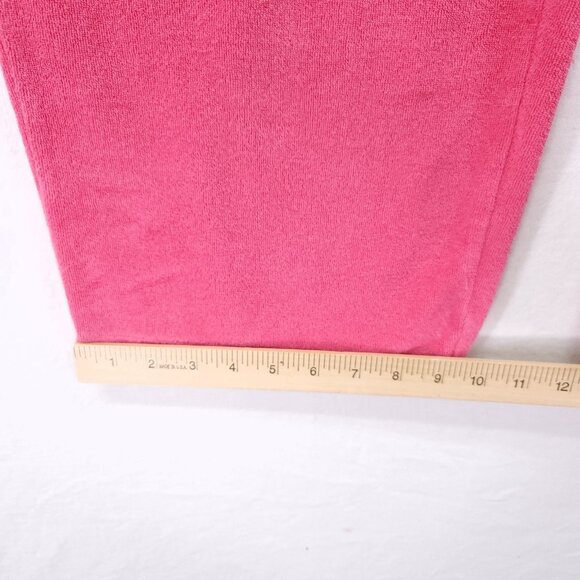 Lily Pulitzer Drawstring Capri Pants Womens Size Medium Terry Cloth Pink - Picture 14 of 16